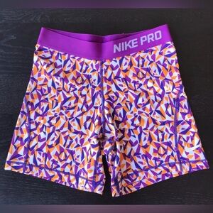 Nike Pro Dri Fit Biker Shorts Geometric Print Size XL